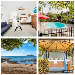  Aparthotel Downtown Hawaiian Theme With Hot Tub, Pool & - Kona Islander